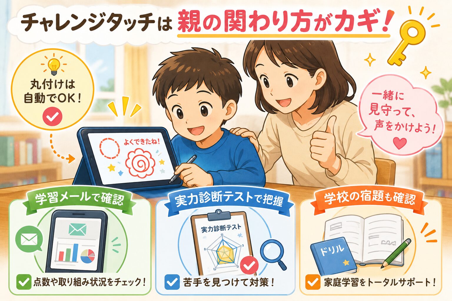 チャレンジタッチは親の関わり方がカギ