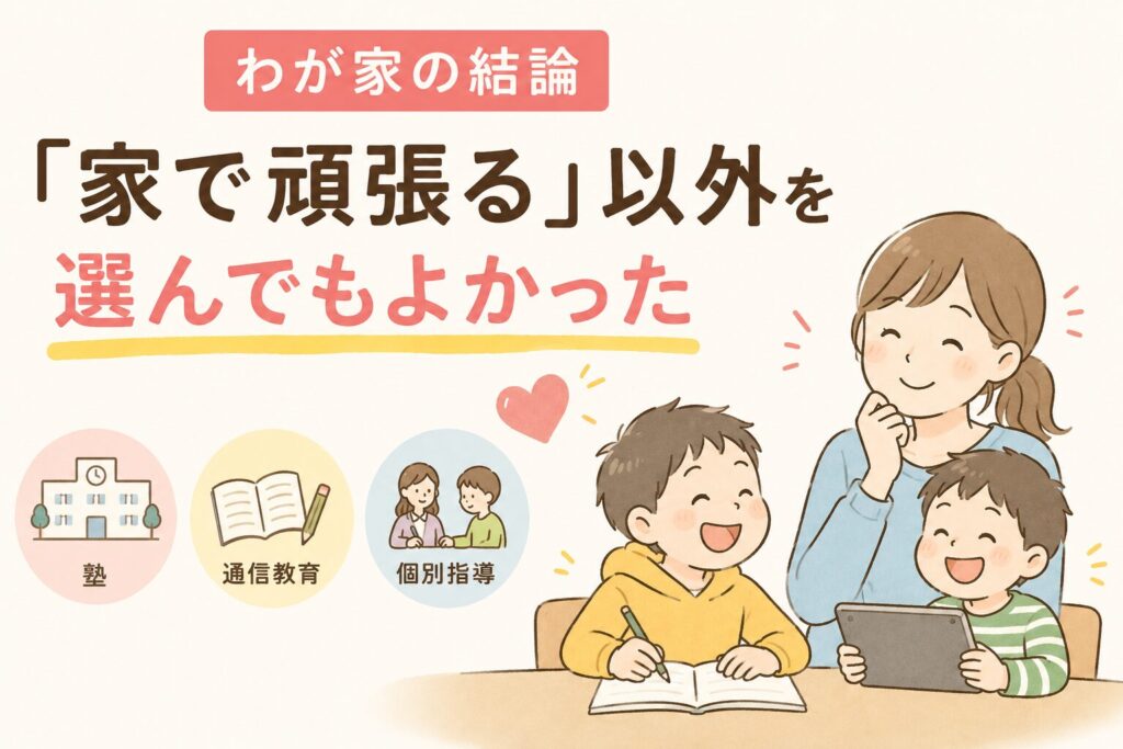 家庭学習がしんどいならどうする？｜わが家が感じた“おうち学習の限界”と感じた時